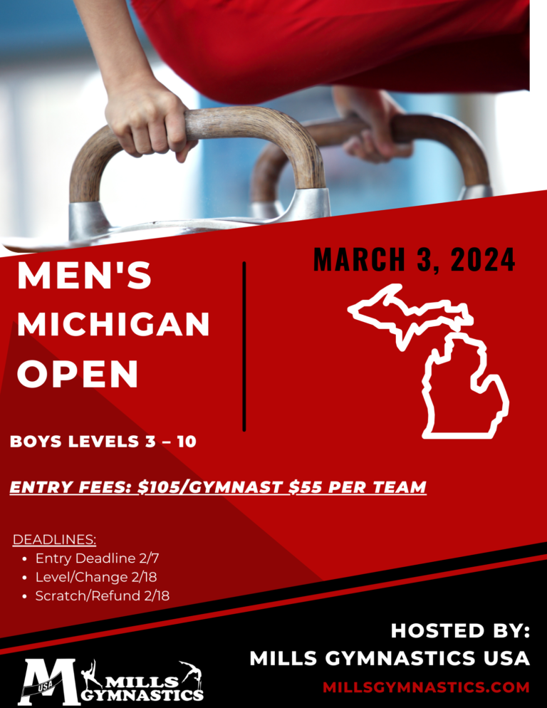 Men’s Michigan Open Meet Mills Gymnastics USA